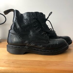 Floral Skull Doc Martens